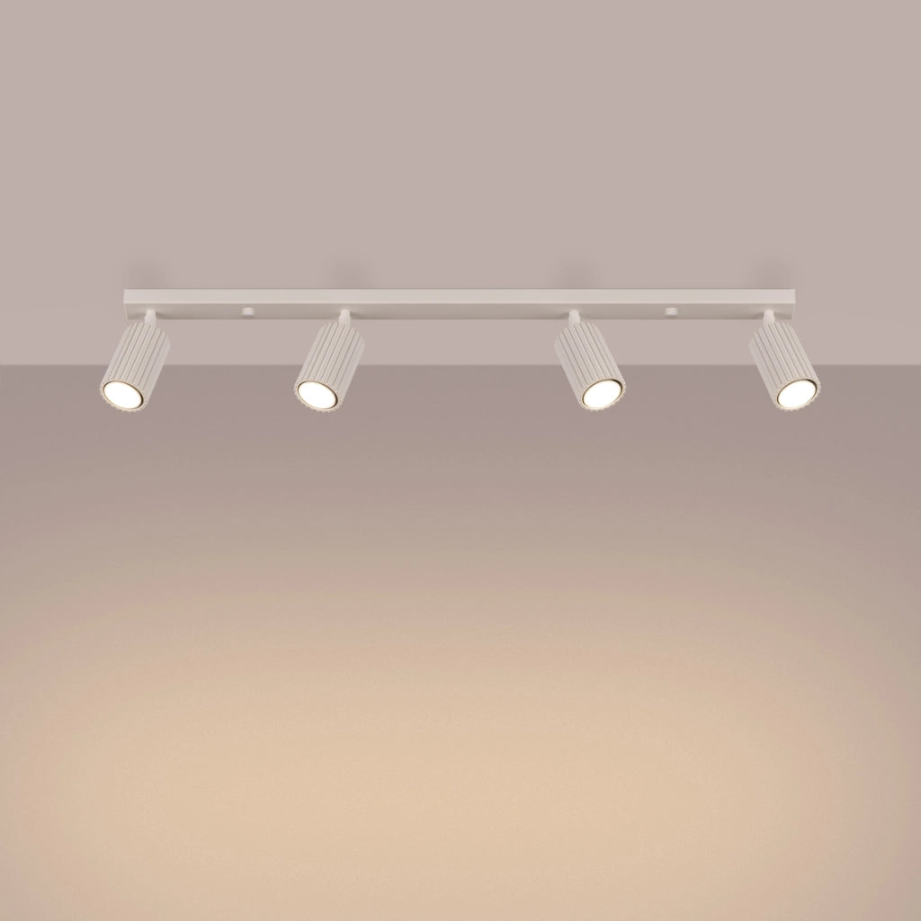 Plafoniera barra beige 81cm 4 spot GU10 GRAVIO Pure Lume