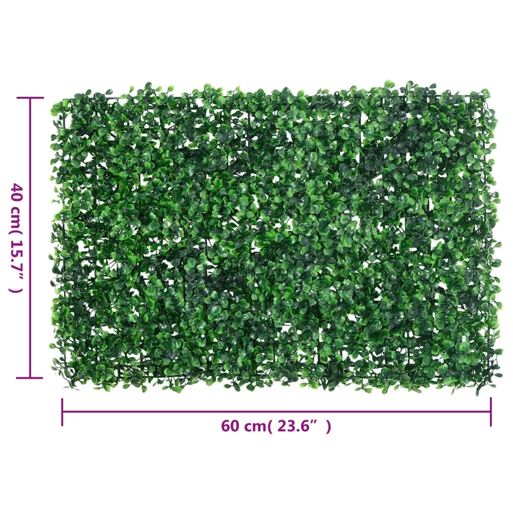 Recinzione Foglie Arbusti Artificiali 24 pz Verde 40x60 cm 366637