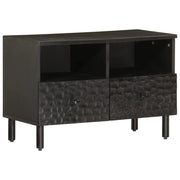 Mobile TV multimediale mensola TV credenza TV sala da pranzo soggiorno camera da letto 70 x 33 x 46 cm legno massello di mango nero 02_0026184