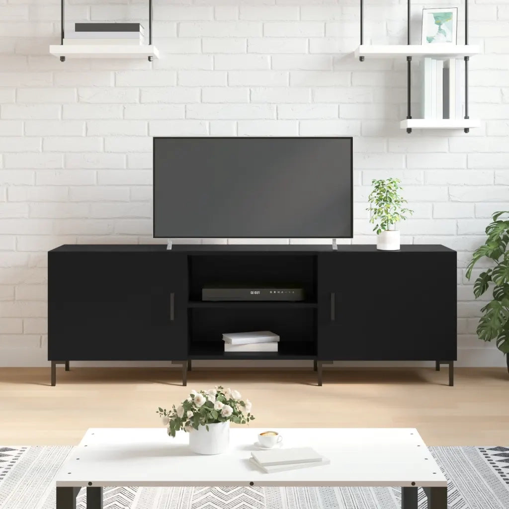 Mobile TV | Armadietto TV | Mobile Porta TV Nero 150x30x50 cm in Legno Multistrato