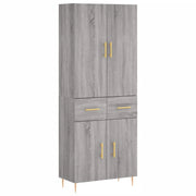 Credenza | Madia | Buffet da pranzo | Armadio da pranzo Grigio Sonoma 69,5x34x180 cm in Legno Multistrato