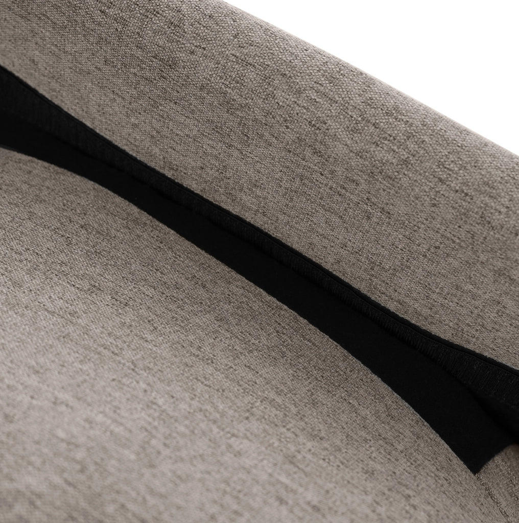 Divano angolare modulare 166x118x77 cm con chaise longue; imbottitura in foam; grigio scuro antico