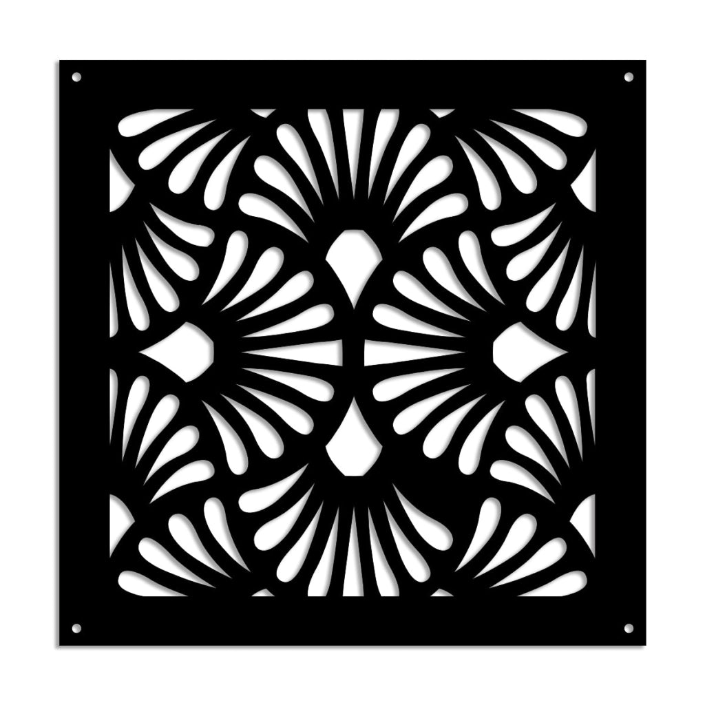 EVENTAILS - Pannello in PVC traforato - Parasole Colore: nero, Misura: 98x98 cm