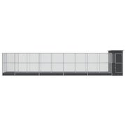 Voliera con Estensione Argento 1037x203x216 cm in Acciaio