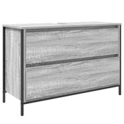 Mobile Lavabo | Armadio Lavabo da Bagno con Cassetti Grigio Sonoma 90x34,5x60 cm