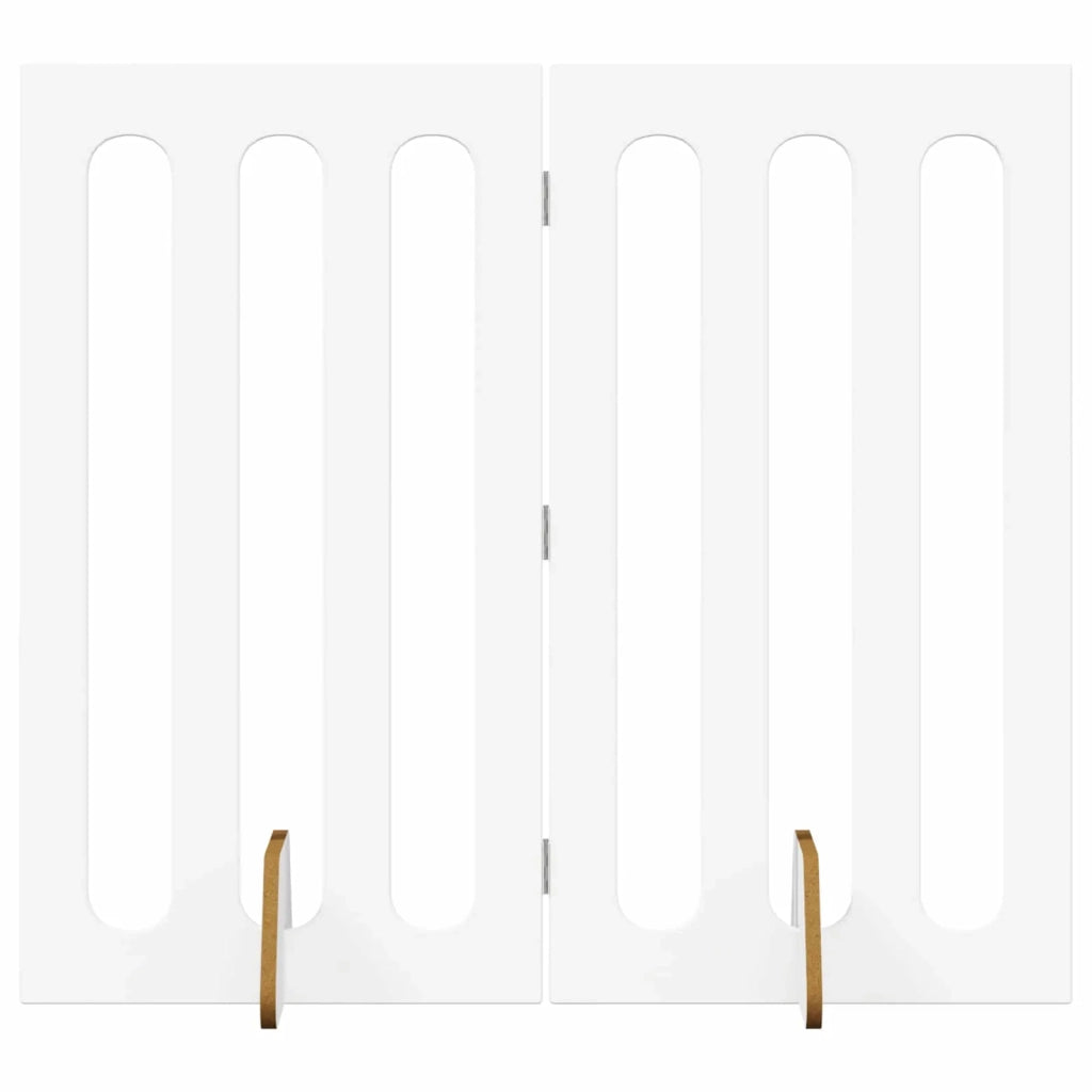 Recinto pieghevole per animali 2 pz Bianco 100,5 x 38 x 90 cm 8005971