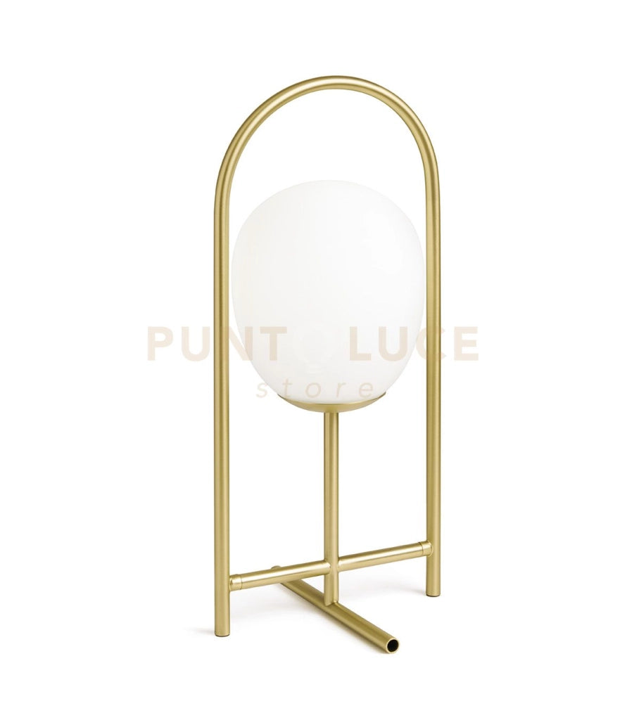 DROP LAMPADA DA TAVOLO 1 LUCE MONTATURA  ORO SPAZZOLATO ATTACCO E27 CON DIMMER SUL CAVO