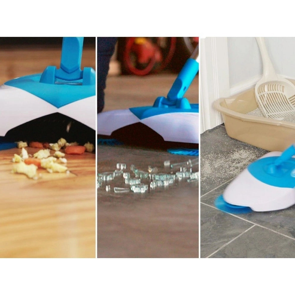 Trade Shop - Scopa Rotante Easy Aspirapolvere Pavimenti Con Setole Rotanti Senza Sacchetto -