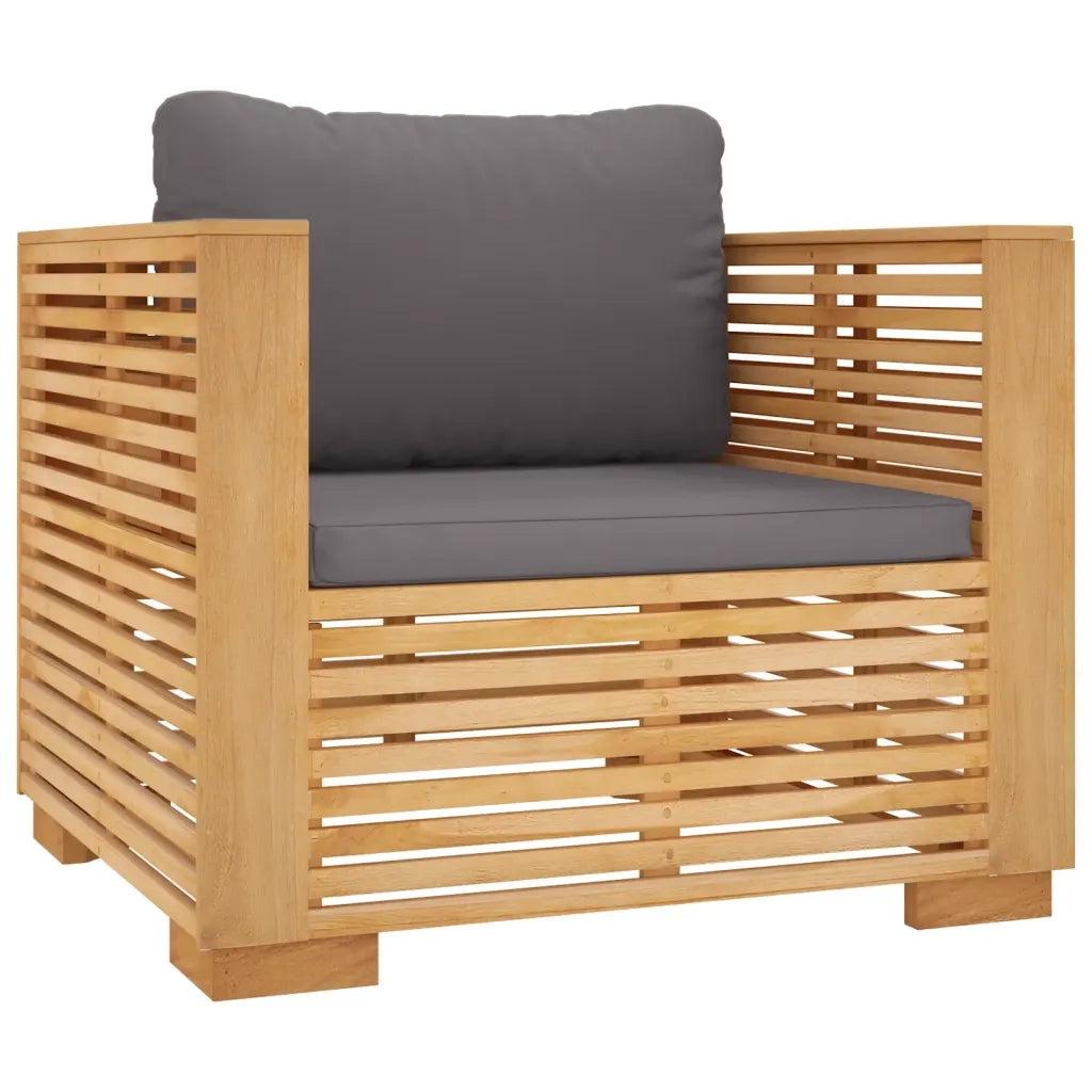 Set Divani da Giardino 5 pz con Cuscini Legno Massello di Teak 3100870