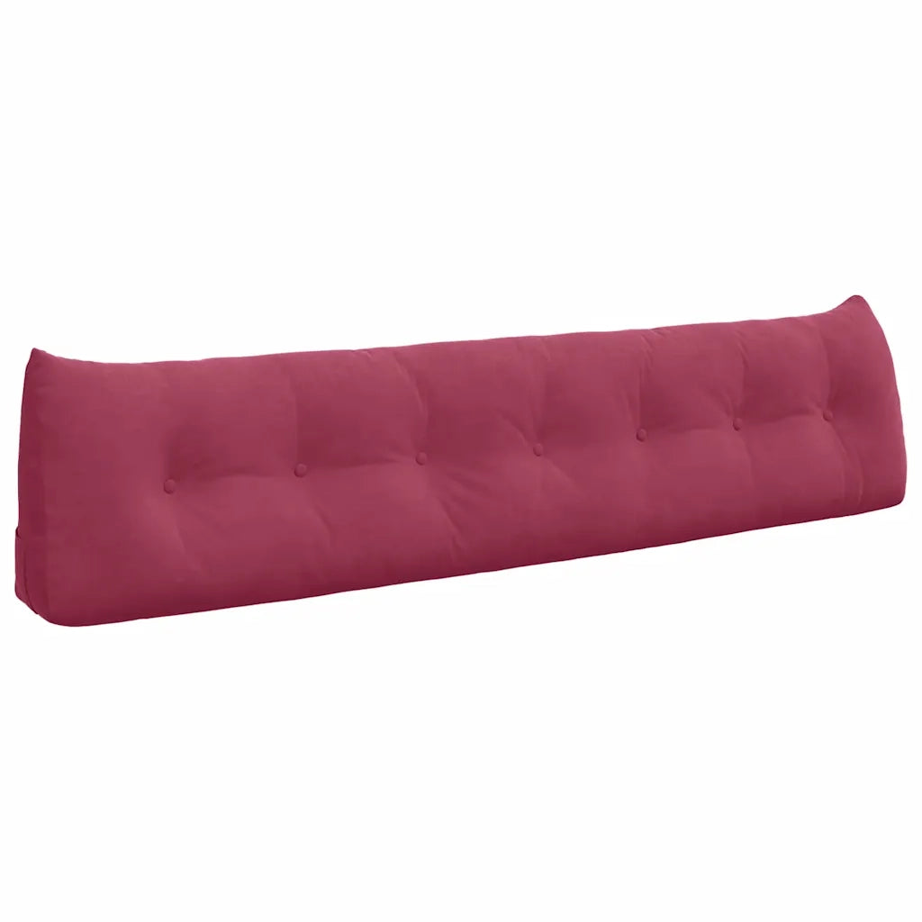 Cuscino per Schiena Rosso Vino 200 x 24 x 50 cm Velluto 42014608