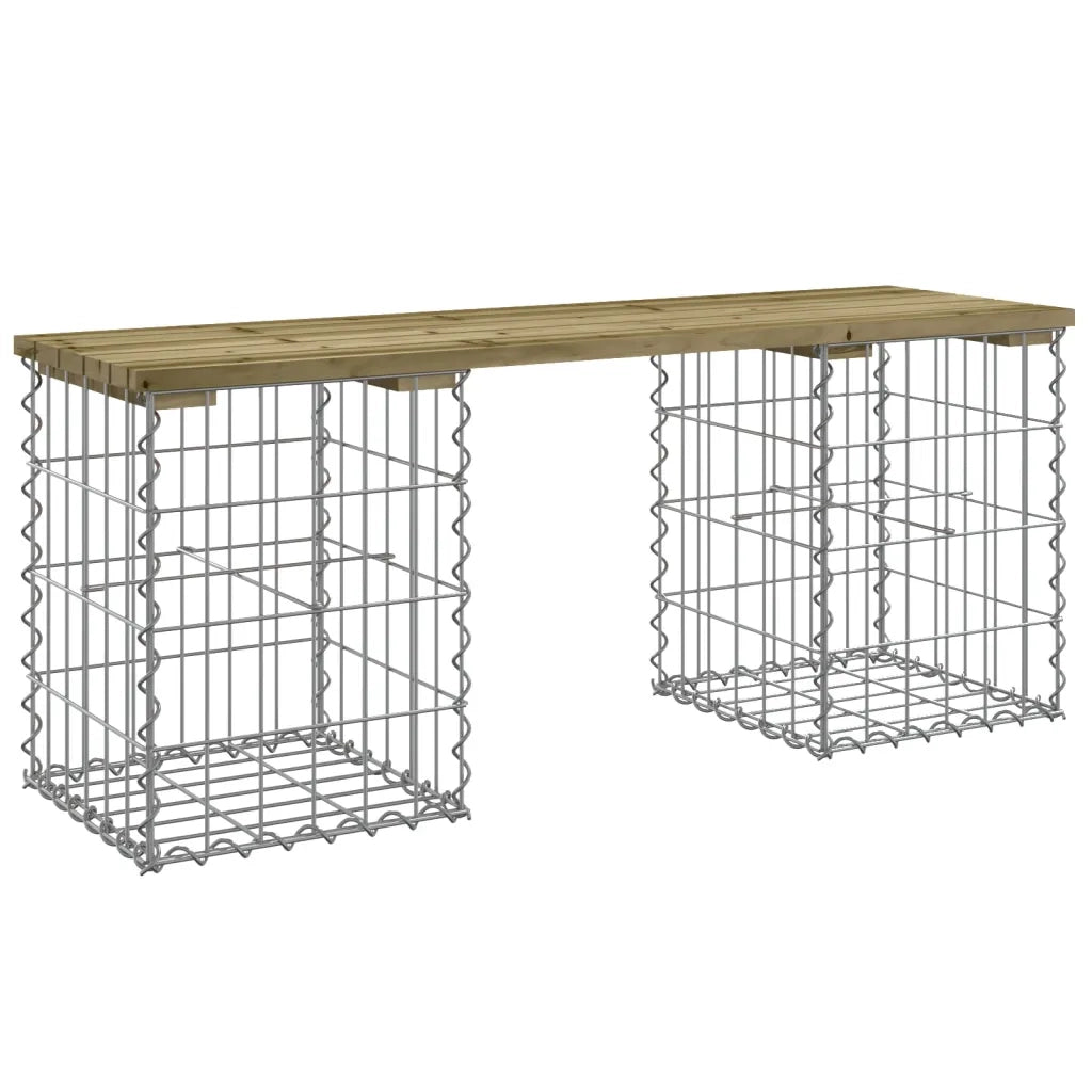Panca da Giardino Design Gabbione 103x31x42 cm Pino Impregnato 834331