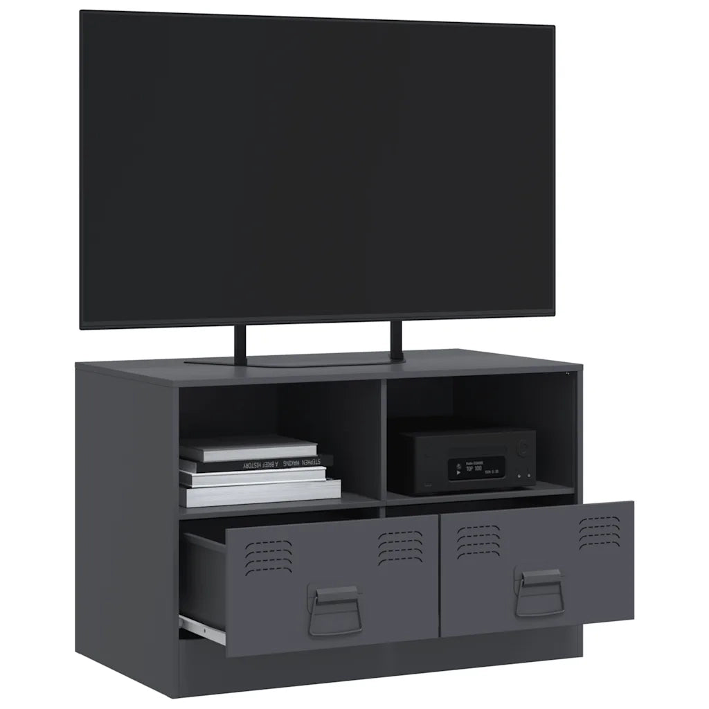 Mobile TV-Credenza TV-Console TV Antracite 67x39x44 cm in Acciaio 874658
