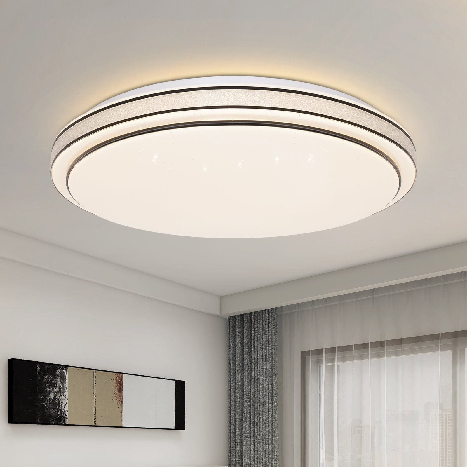 ZMH Lampada da soffitto LED moderna rotonda stella per camera letto cucina