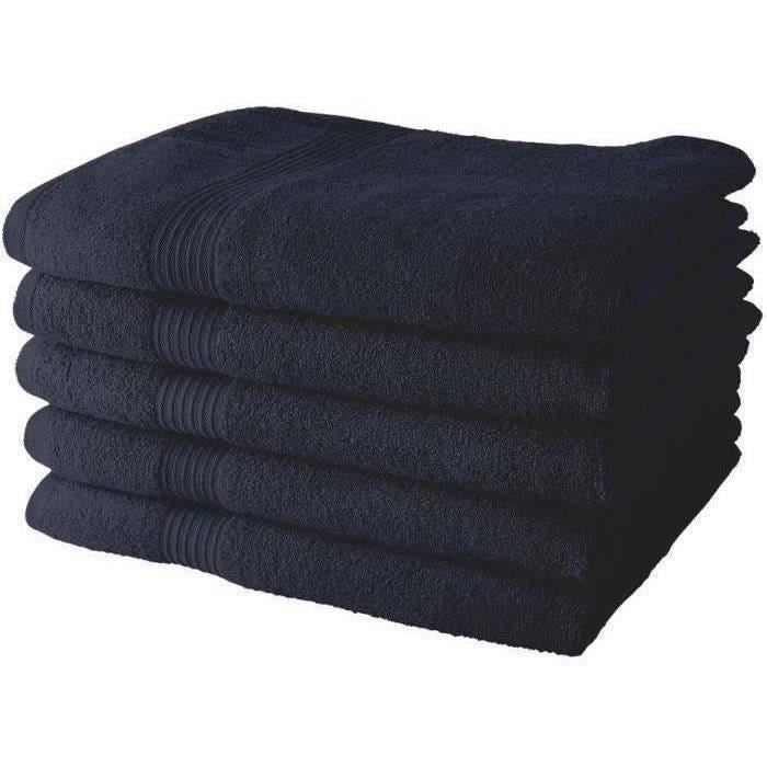 Set di 5 asciugamani da bagno TODAY 70x130 cm 100% cotone - Blu scuro