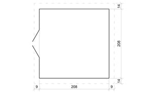TIMBELA M369 Casetta da Giardino in Legno - 4,33 m2