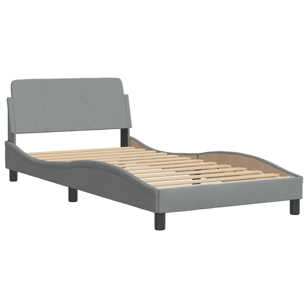 Giroletto senza Materasso Grigio Chiaro 100x200 cm Tessuto