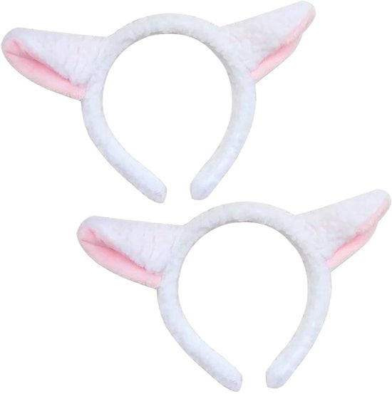 Set di 2 Bande per Capelli con Piuma di Capra - Decorazione per Feste di Costume - Set di 2 - Ideale per Feste e Partite - Bande per Capelli