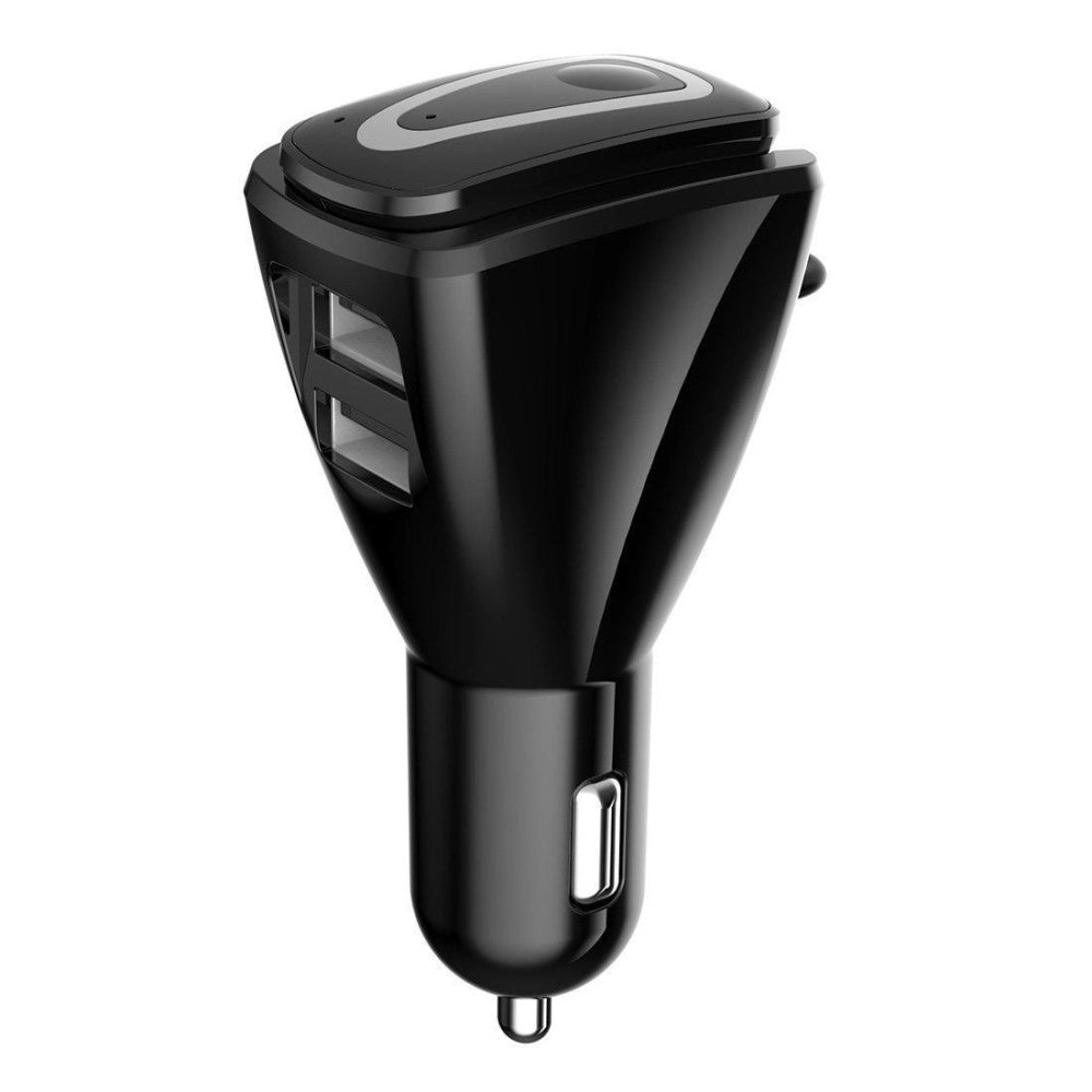 Trade Shop - Cuffia Auricolare Bluetooth V4.0 Universale Caricatore Auto Presa Accendisigari -