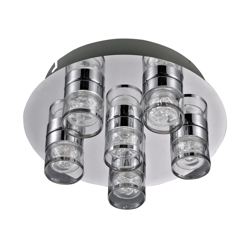 Plafoniera LED Italux Marc 4 luci cromo fumé 26cm 3000K