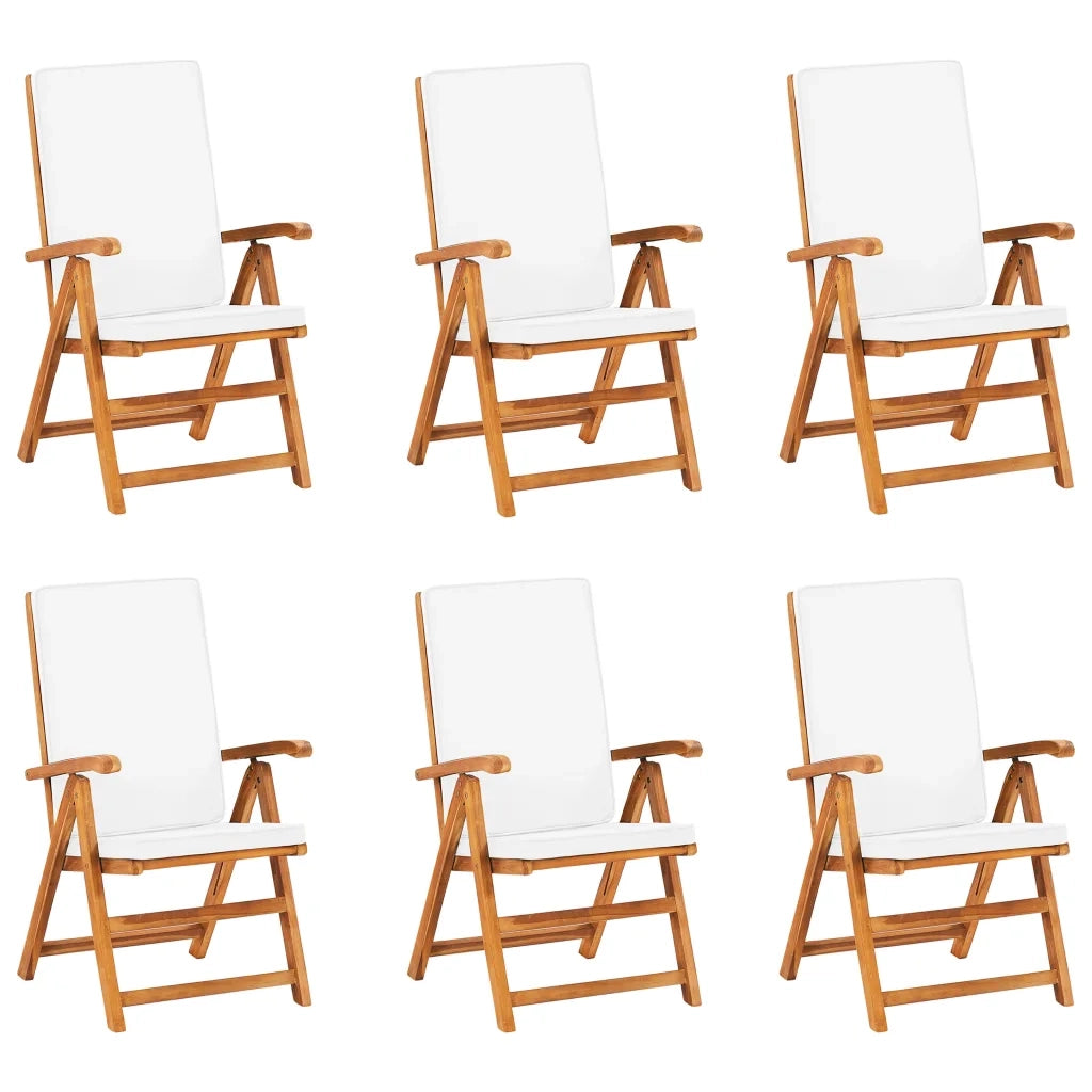 Set da Pranzo da Giardino 7 pz con Cuscini Legno di Teak 3059532