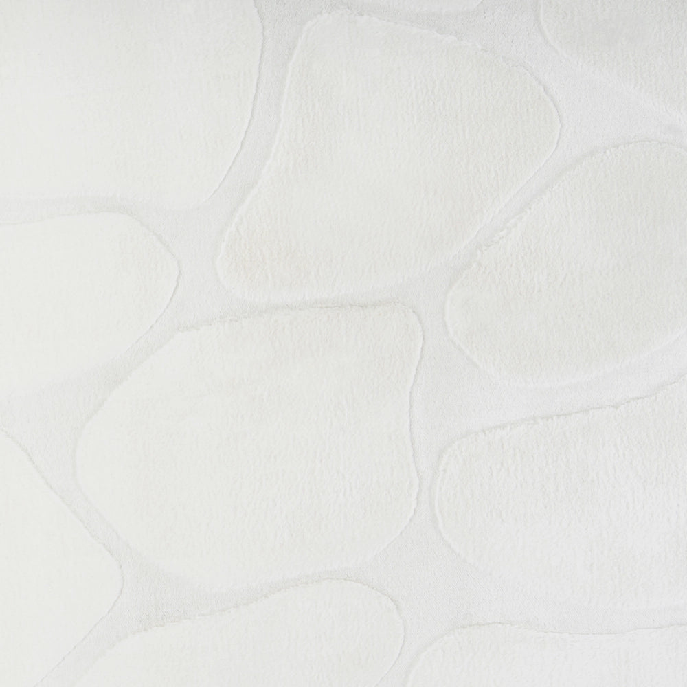 Tappeto decorativo rettangolare in jacquard, 160 x 230 cm, bianco sporco design elegante