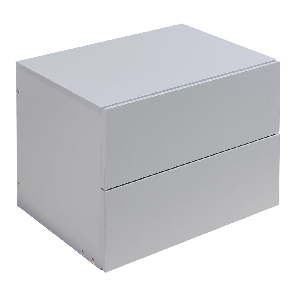 Comodino da Parete Ampfing con 2 Cassetti 40x29x30 cm Grigio Chiaro [en.casa]