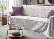 Telo Arredo Granfoulard Copritutto Salvadivano 100% Cotone Dis. Primavera - Matrimoniale - Rosa