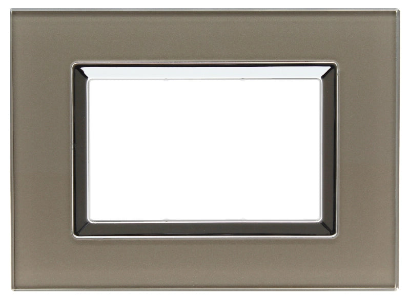 Placca Elegance 503 3M Moduli Bronzo Compatibile Bticino Matix