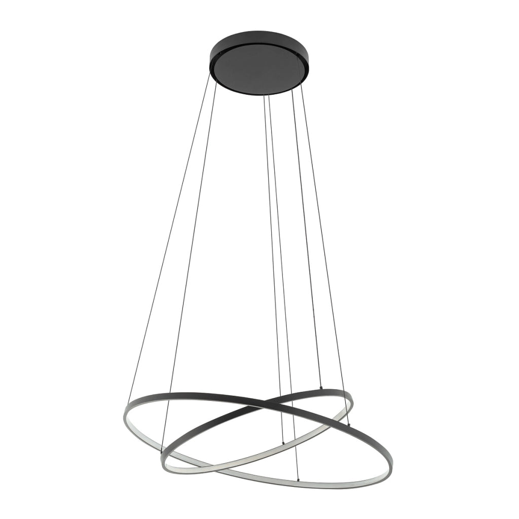 Sospensione Nowodvorski Circolo LED doppio anello nero 60cm