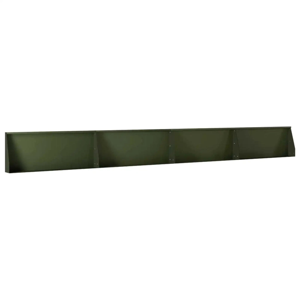 Muro di contenimento 4 pz 100 x 12 x 50 cm Acciaio Verde Oliva 3449047