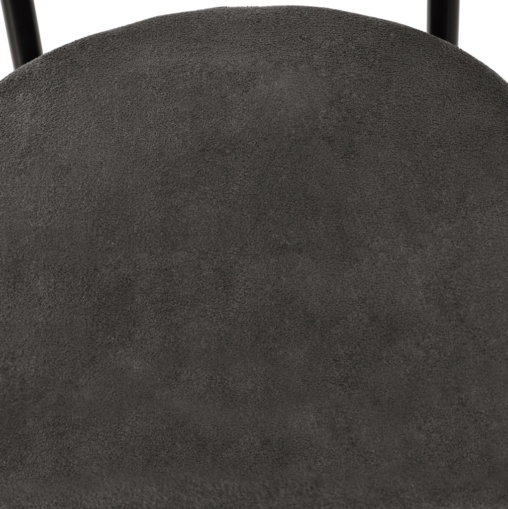 Sedia da pranzo 70x62x84 cm; velluto grigio scuro; struttura in ferro