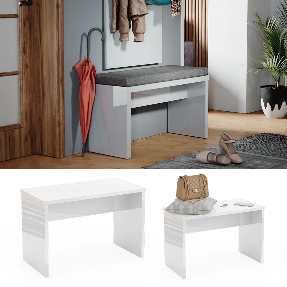 Vicco Panca Bianco 90 cm per tavolo da toeletta