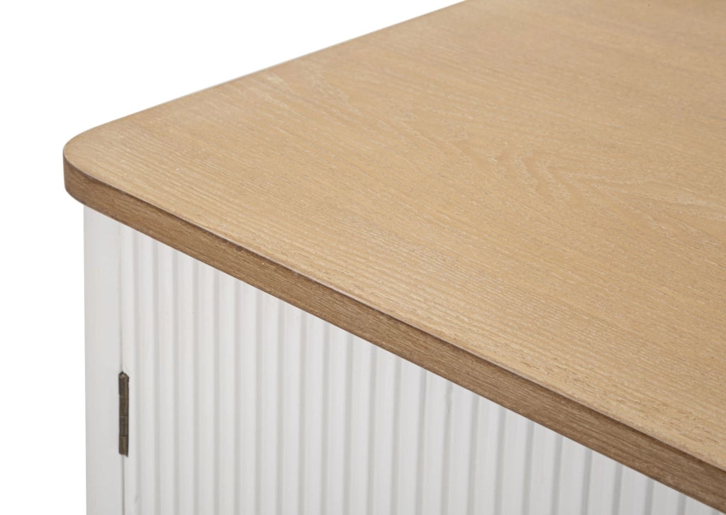Mobile Matera 117x90x37 cm in Legno MDF e Ferro Bianco/Marrone