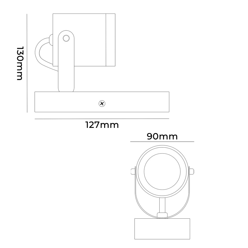 LAMPADA DA PARETE CON ATTACCO GU10 IN ALLUMINIO IP44 - DESIGN MODERNO RESISTENTE ALLE INTEMPERIE IDEALE PER INTERNI ED ESTERNI