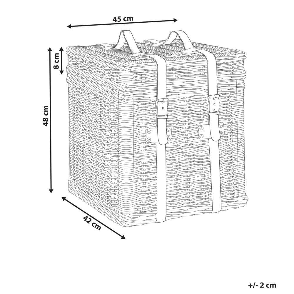Baule in rattan telaio in mogano cinture in pelle coperchio fatto a mano naturale soggiorno camera da letto stile boho