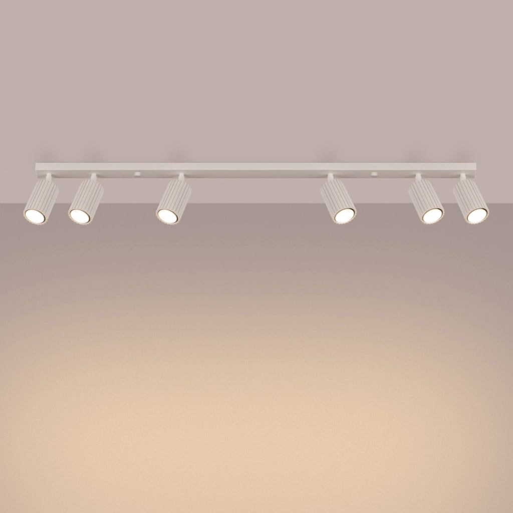 Plafoniera moderna beige barra 117cm 6xGU10 Gravio