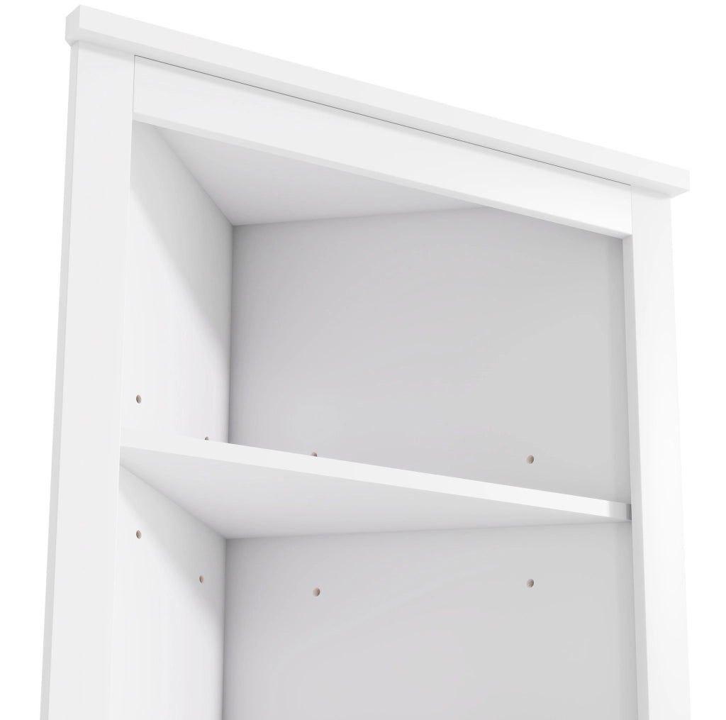 Mobile angolare da bagno in MDF bianco, 3 cassetti e ripiani regolabili