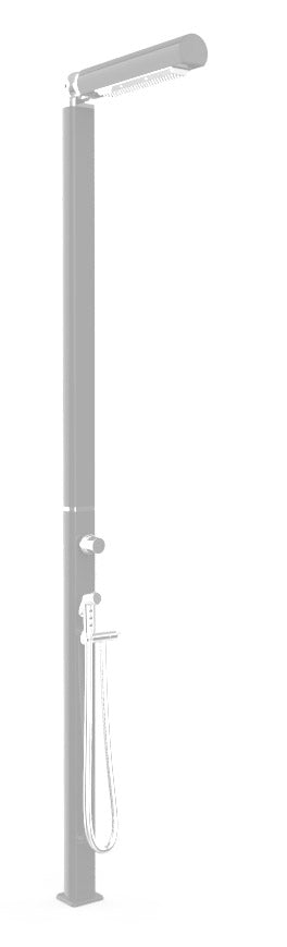 Doccia da Giardino Miscelatore e Doccetta Mobile Arkema Quick Alluminio Satinato