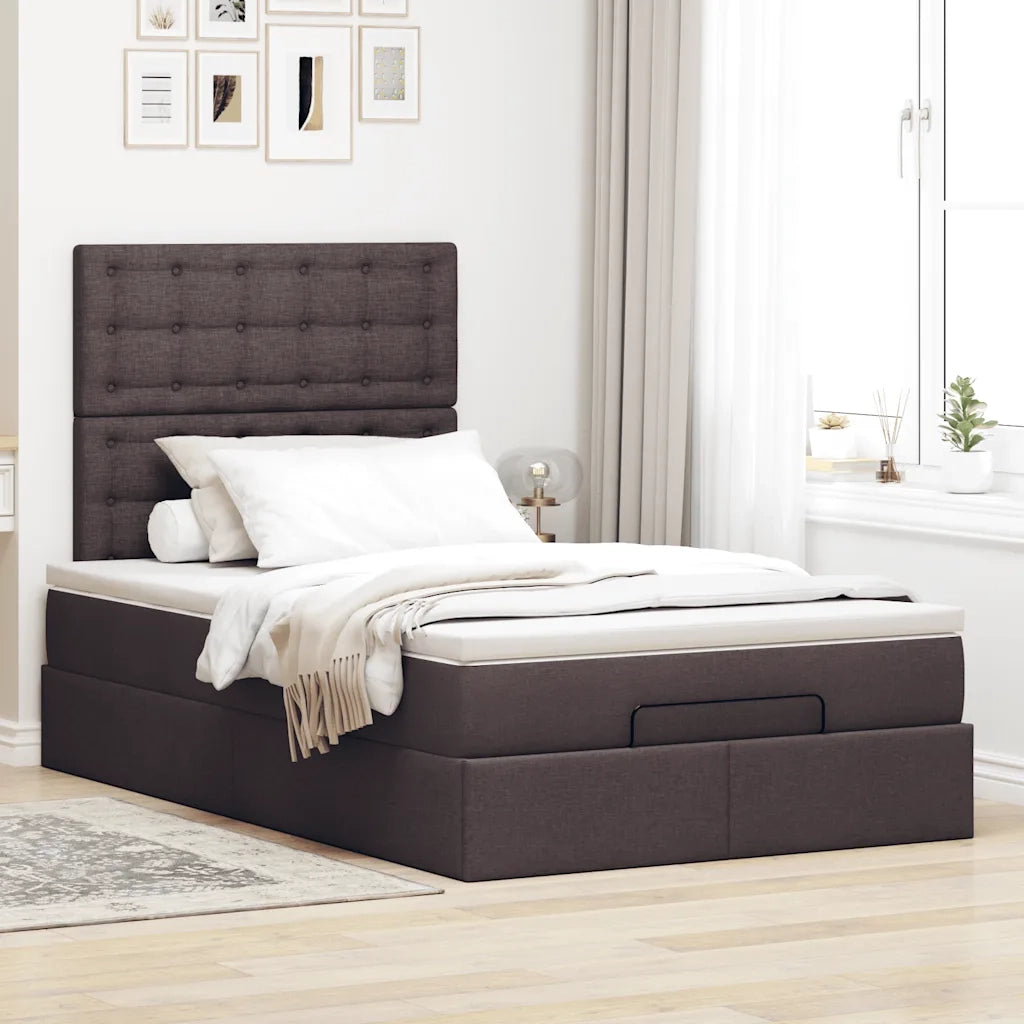 Struttura Letto Pouf con Materasso 80x200 cm in Tessuto 3314158