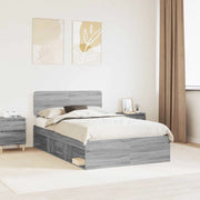 Struttura del letto Grigio Sonoma 120 x 190 cm Pino massello 3412110
