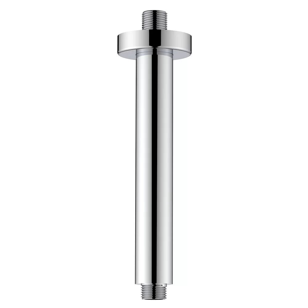 Braccio doccia a soffitto tondo 20 cm con fissaggio rinforzato