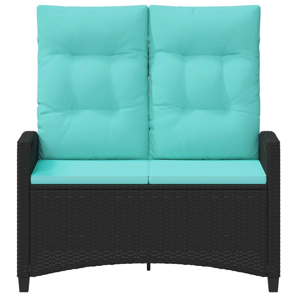 Panchina da giardino con cuscino 105 x 60 x 112 cm acciaio 42026858