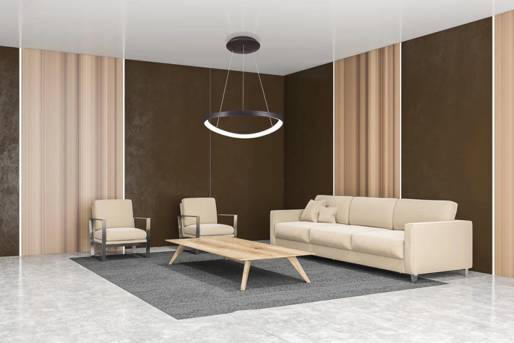 Lampada sospensione Italux Morfi LED 48W marrone Ø65