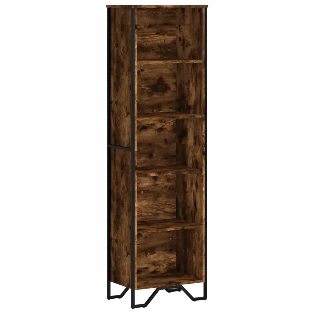 Libreria Rovere Fumo 50x31x169 cm in Legno Multistrato 848616