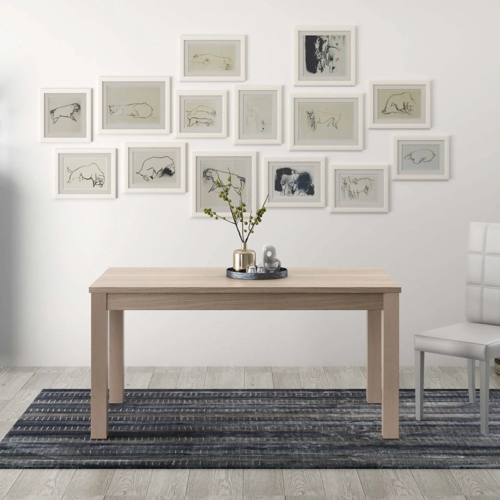 Tavolo pranzo allungabile interamente legno nobilitato cm 90x160-200 olmo