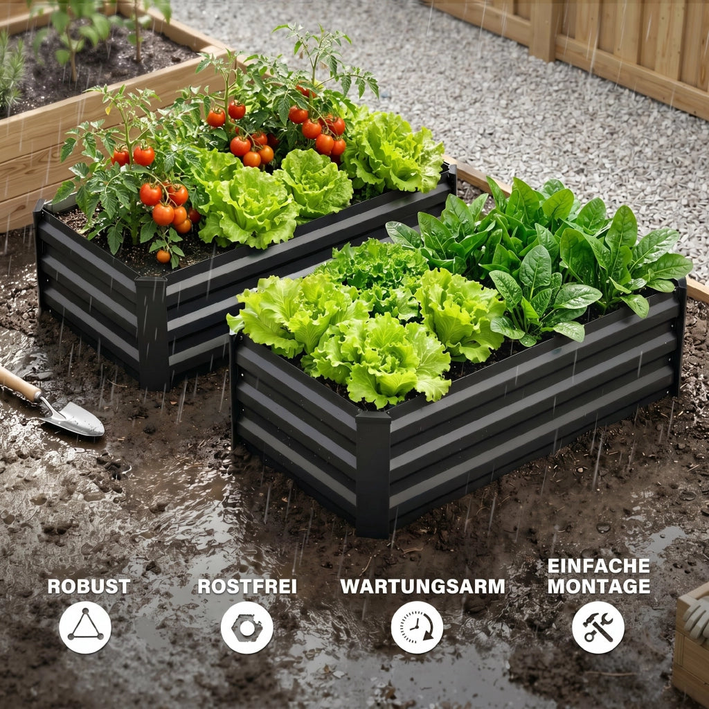 Hochbeet da Giardino ¨C zephmum ¨C Grigio Scuro 100x60x30 cm