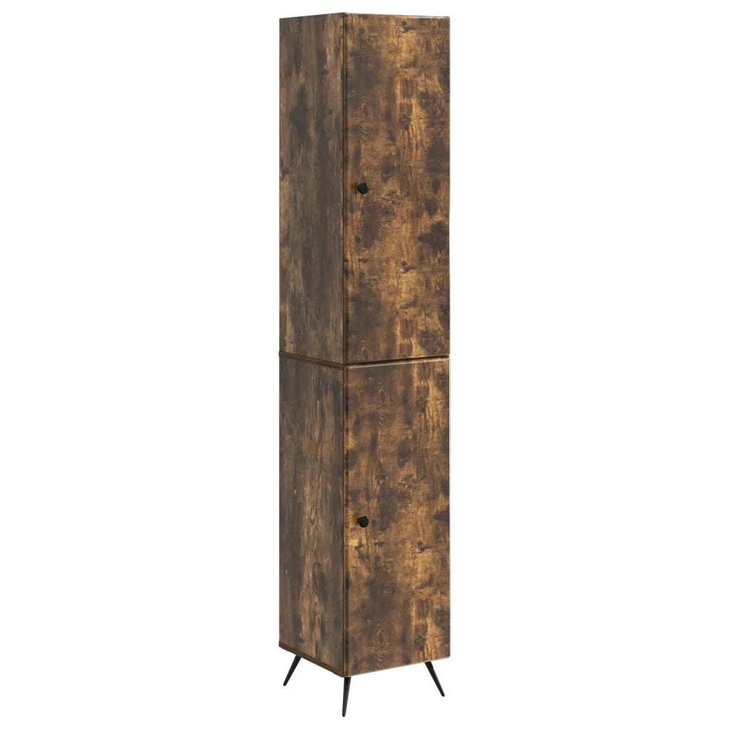 Set di armadi 2 pcs Rovere Fumo Legno ingegnerizzato