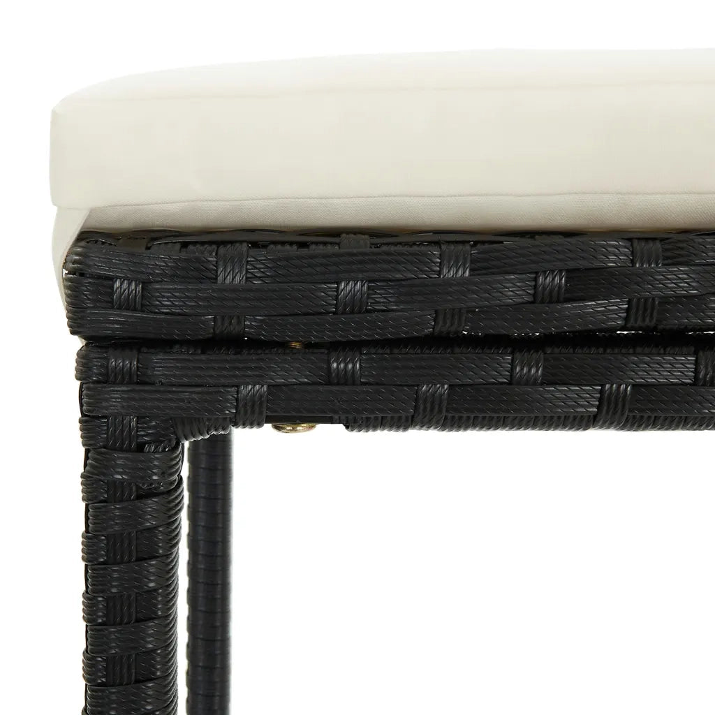 Set da Bar 3 pz in Polyrattan Nero CFW3608277