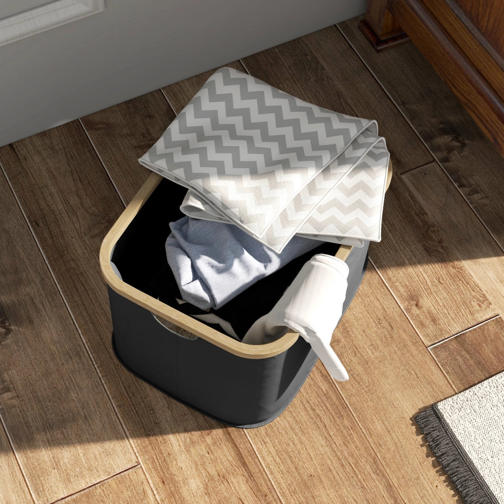 Cestino per bucato pieghevole 36 L ¨C zephmum ¨C grigio tessuto