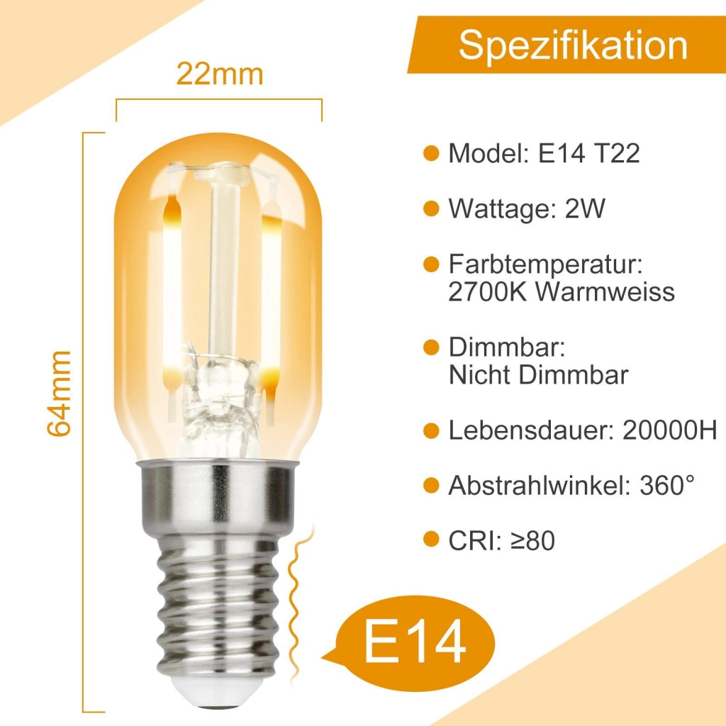 ZMH Bombillas LED E14 Bombillas LED antiguas Pasillo T22 Bombillas LED